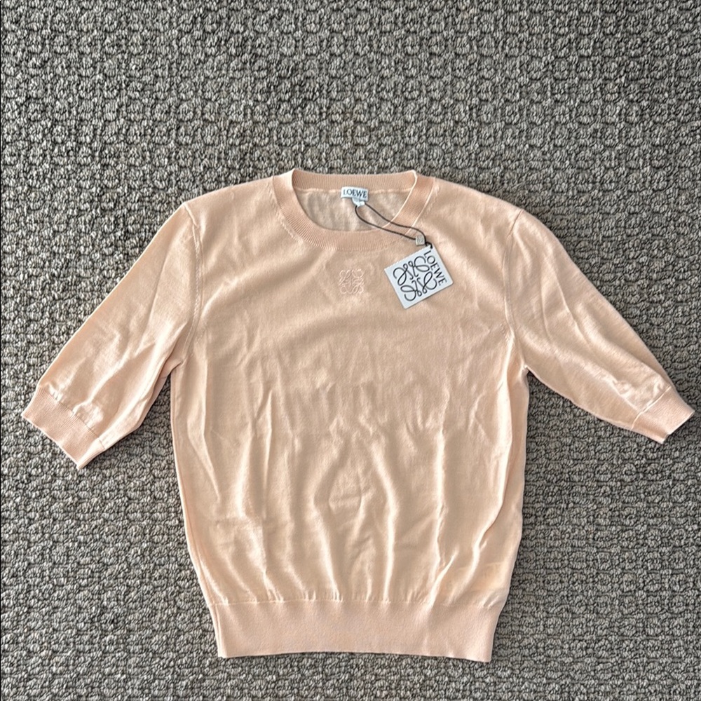 NWT Loewe Short Sleeve Anagram Sweater